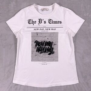 Dorothee Schumacher New Day Graphic Tee White Size 2 Designer Quiet Luxury